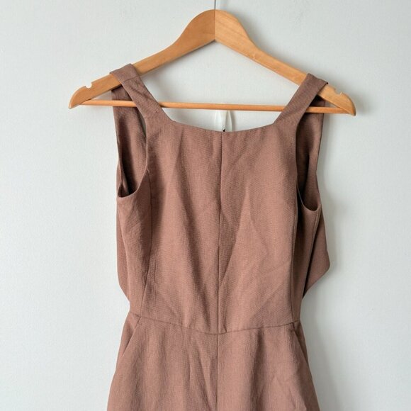 Aritzia Wilfred Ecoulement Jumpsuit Tie Back Nutmeg Brown Size 00 - Picture 8 of 11